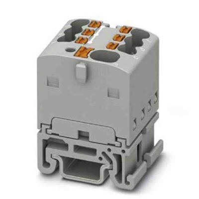 Phoenix Contact Distribution Block, 7 Way, 2.5mm², 17.5A, 500 V, Grey