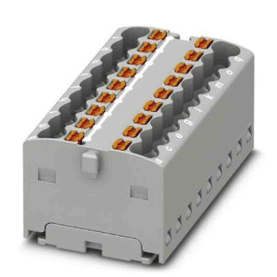 Phoenix Contact Distribution Block, 18 Way, 2.5mm², 17.5A, 450 V, Grey