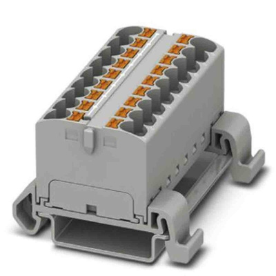 Phoenix Contact Distribution Block, 18 Way, 0.2 → 6mm², 32A, 800 V, Grey