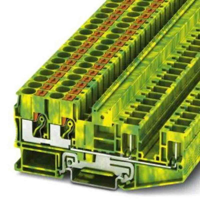 Phoenix Contact 4-Way Earth Terminal Block, 10mm², 20 → 8 AWG Wire, Push In
