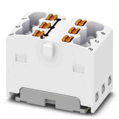 Phoenix Contact Distribution Block, 6 Way, 2.5mm², 17.5A, 450 V, White