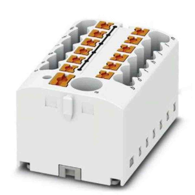 Phoenix Contact Distribution Block, 13 Way, 4mm², 24A, 450 V, White