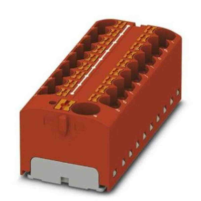 Phoenix Contact Distribution Block, 19 Way, 6mm², 32A, 450 V, Red