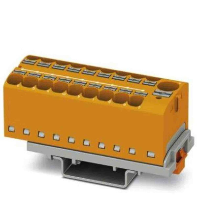Phoenix Contact Distribution Block, 19 Way, 0.2 → 6mm², 32A, 800 V, Orange