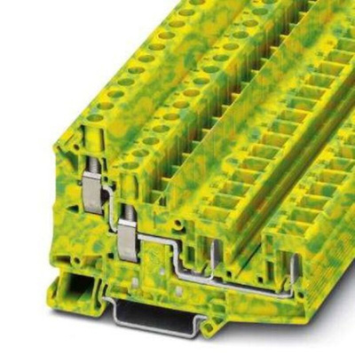 Phoenix Contact 4-Way Earth Modular Terminal Block, 10mm², 24 → 8 AWG Wire, Plug In, Screw