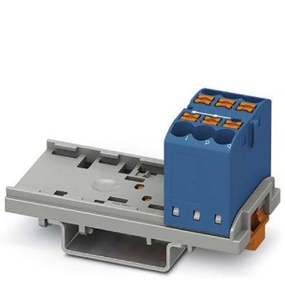 Phoenix Contact Distribution Block, 6 Way, 4mm², 24A, 690 V, Blue