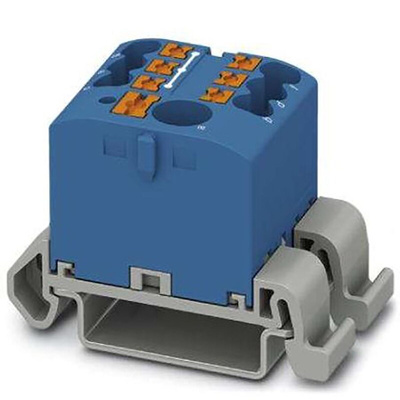 Phoenix Contact Distribution Block, 7 Way, 4mm², 24A, 690 V, Brown
