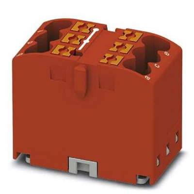 Phoenix Contact Distribution Block, 6 Way, 4mm², 24A, 450 V, Red