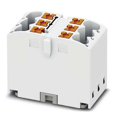 Phoenix Contact Distribution Block, 6 Way, 4mm², 24A, 450 V, White