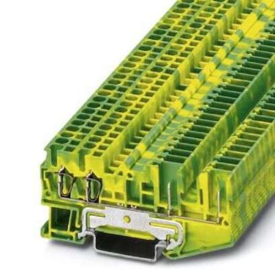 Phoenix Contact 4-Way Earth Terminal Block, 0.08 - 4mm², 28 - 12 AWG Wire, Plug In, Spring Cage