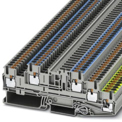 Phoenix Contact 5-Way Earth Terminal Block, 4mm², 12 AWG Wire, Push In