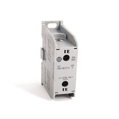 Rockwell Automation Distribution Block, 1 Way, 200A, 600 V, White