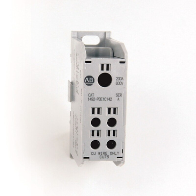 Rockwell Automation Distribution Block, 4 Way, 200A, 600 V, White