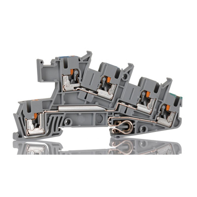 Phoenix Contact 5-Way Earth Terminal Block, 4mm², 12 AWG Wire, Push In