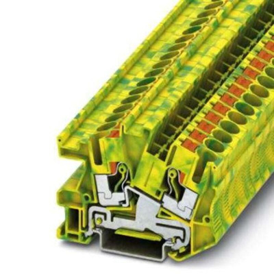 Phoenix Contact 2-Way Earth Terminal Block, 8 AWG Wire, Push In