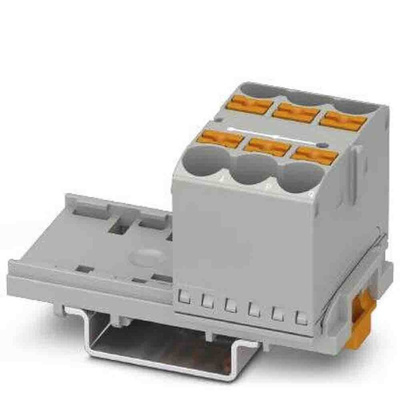 Phoenix Contact Distribution Block, 6 Way, 90A, 800 V, Grey