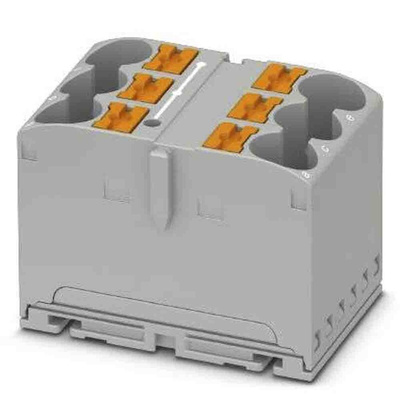 Phoenix Contact Distribution Block, 6 Way, 57A, 450 V, Grey