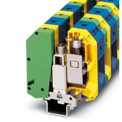 Phoenix Contact 2-Way DIN Rail Earth Terminal Block, 25 - 95mm², 3  -  3/0 AWG Wire, Screw