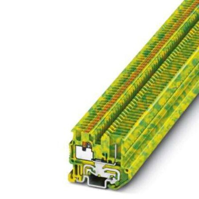Phoenix Contact 2-Way DIN Rail Earth Terminal Block, 0.14 - 1.5mm², 26 -  14 AWG Wire, Push In