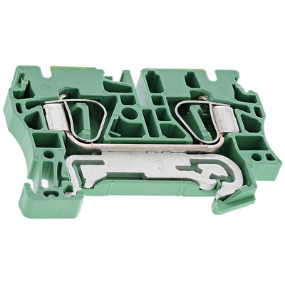 Weidmuller 2-Way ZPE4 DIN Rail Earth Terminal Block, 26 → 10 AWG Wire, Clamp, Wemid Housing