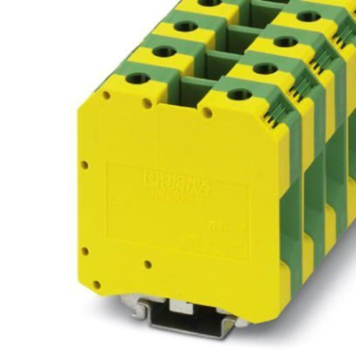 Phoenix Contact 1-Way DIN Rail Earth Modular Terminal Block, 50mm²