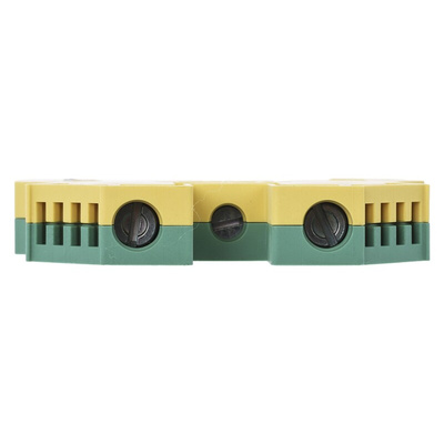 Weidmuller 2-Way WPE 10 Earth Terminal Block, 10mm², 16 → 6 AWG Wire, Screw Down, Wemid Housing, ATEX