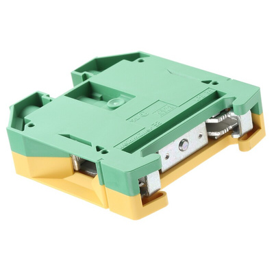 Weidmuller 2-Way WPE 35 Earth Terminal Block, 35mm², 12 → 2 AWG Wire, Screw Down, Wemid Housing, ATEX