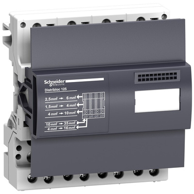 Distribution Block, 125A, 690 V ac, Anthracite