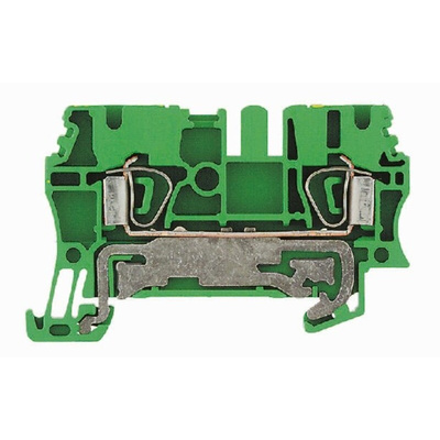 Weidmuller 2-Way ZPE 16 Earth Terminal Block, 14 → 4 AWG Wire, Clamp, Wemid Housing