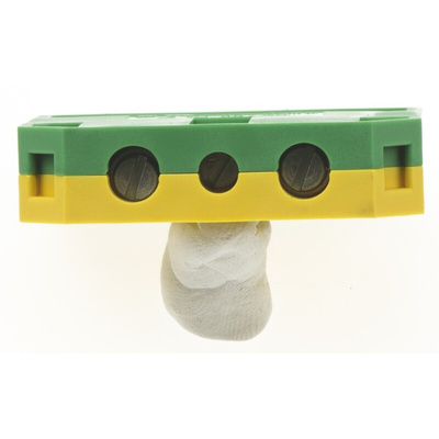Weidmuller 2-Way EK 16 Earth Terminal Block, 10 → 6 AWG Wire, Screw Down, Nylon Housing, ATEX
