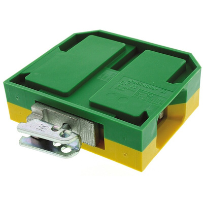 Weidmuller 2-Way EK 35 Earth Terminal Block, 6 → 2 AWG Wire, Screw Down, Nylon Housing, ATEX