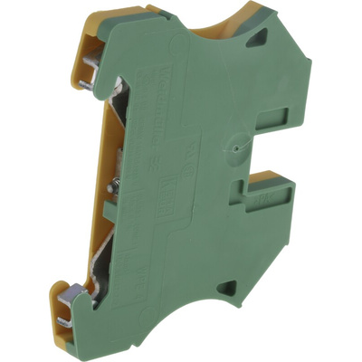 Weidmuller 2-Way WPE 4 Earth Terminal Block, 10 → 22 AWG Wire, Screw Down, Wemid Housing, ATEX