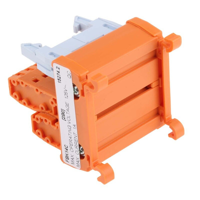 RS PRO 14-Contact Male Interface Module, Flat Ribbon Cable Connector, DIN Rail Mount, 1A