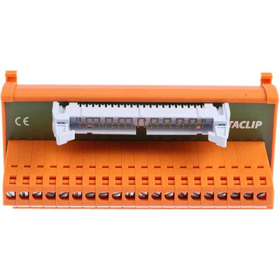 RS PRO 40-Contact Male Interface Module, Flat Ribbon Cable Connector, DIN Rail Mount, 1A