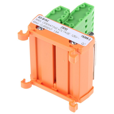 RS PRO 15-Contact Female Interface Module, D-sub Connector, DIN Rail Mount, 1.5A