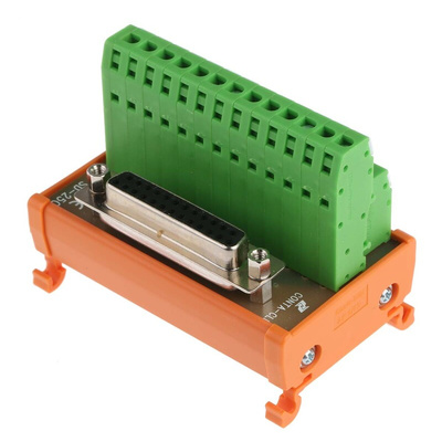 RS PRO 25-Contact Female Interface Module, D-sub Connector, DIN Rail Mount, 1.5A
