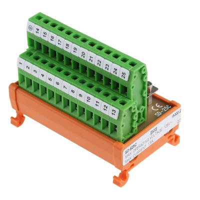 RS PRO 25-Contact Male Interface Module, D-sub Connector, DIN Rail Mount, 1.5A