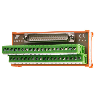 RS PRO 37-Contact Male Interface Module, D-sub Connector, DIN Rail Mount, 1.5A