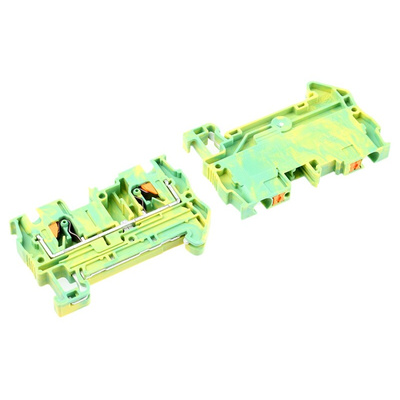 Phoenix Contact 2-Way PT 4-PE Earth Terminal Block, 24 <arrow/> 10 AWG Wire, Push In, Polyamide Housing