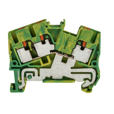 Phoenix Contact 3-Way PTS 2.5-TWIN-PE Earth Terminal Block, 26 → 12 AWG Wire, Push In, Polyamide Housing