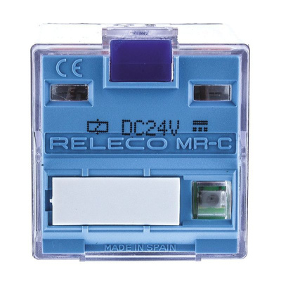 Releco, 24V dc Coil Non-Latching Relay 3PDT, 10A Switching Current Plug In