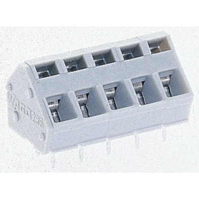 Wago PCB Terminal Block, 5mm Pitch, Through Hole Mount, Solder Termination