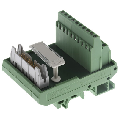 Phoenix Contact 20-Contact Male Interface Module, Flat Ribbon Cable Connector, DIN Rail Mount, 1A