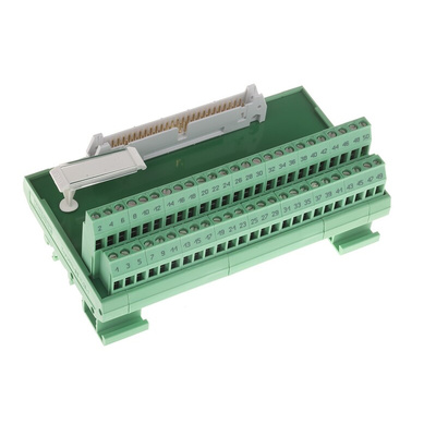 Phoenix Contact 50-Contact Male Interface Module, Flat Ribbon Cable Connector, DIN Rail Mount, 1A