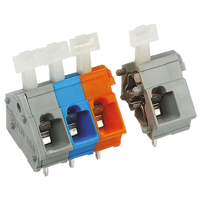 Wago 256 Series PCB Terminal Block, Through Hole Mount, Solder Termination