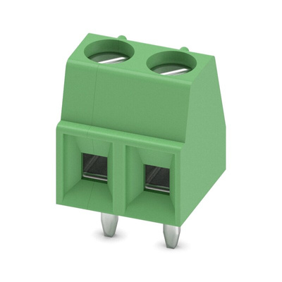 Phoenix Contact MKDS 1/ 2-3.81 Series PCB Terminal Block, 2-Contact, 3.81mm Pitch, Through Hole Mount, 2-Row, Solder