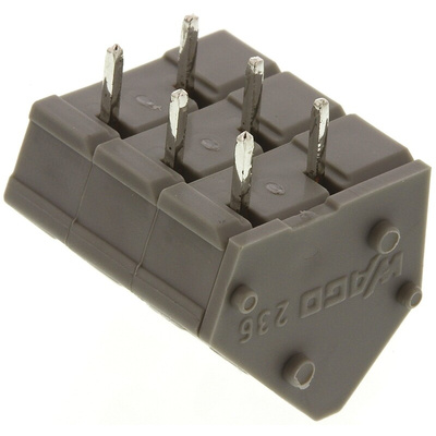 Wago 236 Series PCB Terminal Block, 3-Contact, 5.08mm Pitch, 1-Row