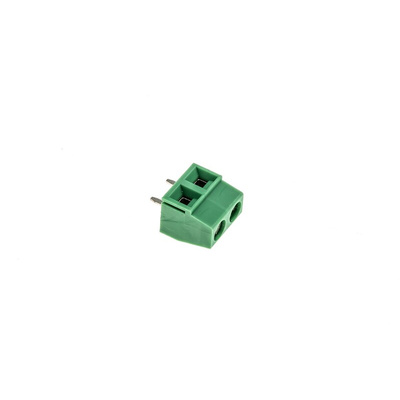 Phoenix Contact MKDSN 1.5/ 2-5.08 Series PCB Terminal Block, 2-Contact, 5.08mm Pitch, Through Hole Mount, 1-Row, Solder