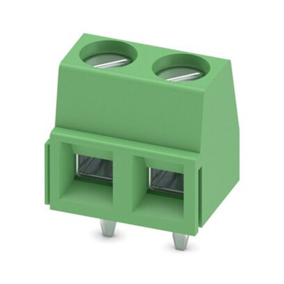 Phoenix Contact MKDSN 1.5/ 2-5.08 Series PCB Terminal Block, 2-Contact, 5.08mm Pitch, Through Hole Mount, 1-Row, Solder