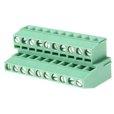 Phoenix Contact MKKDS 1.5/ 2-5.08 Series PCB Terminal Block, 4-Contact, 5.08mm Pitch, Through Hole Mount, 2-Row, Screw